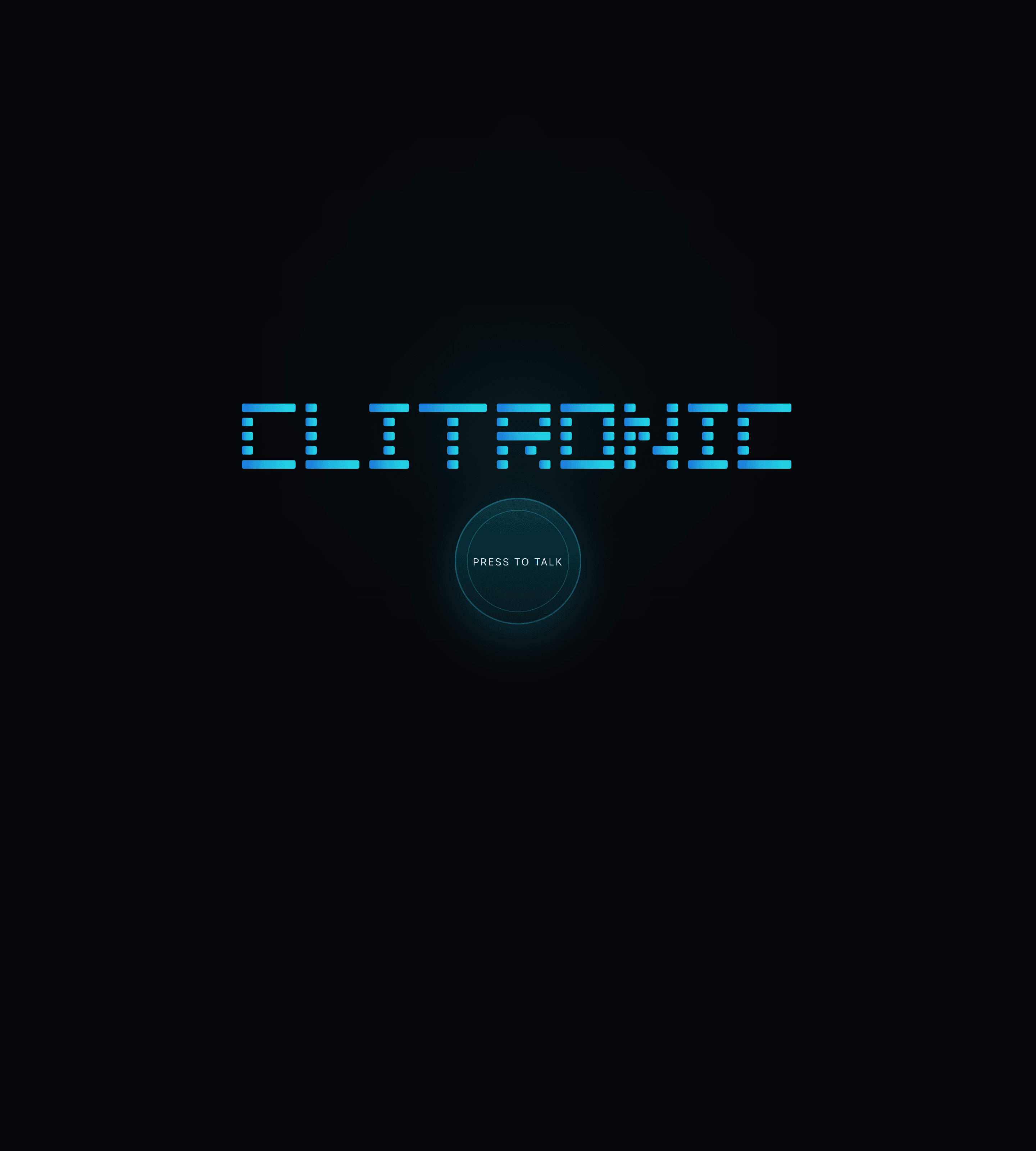 Clitronic landing screen