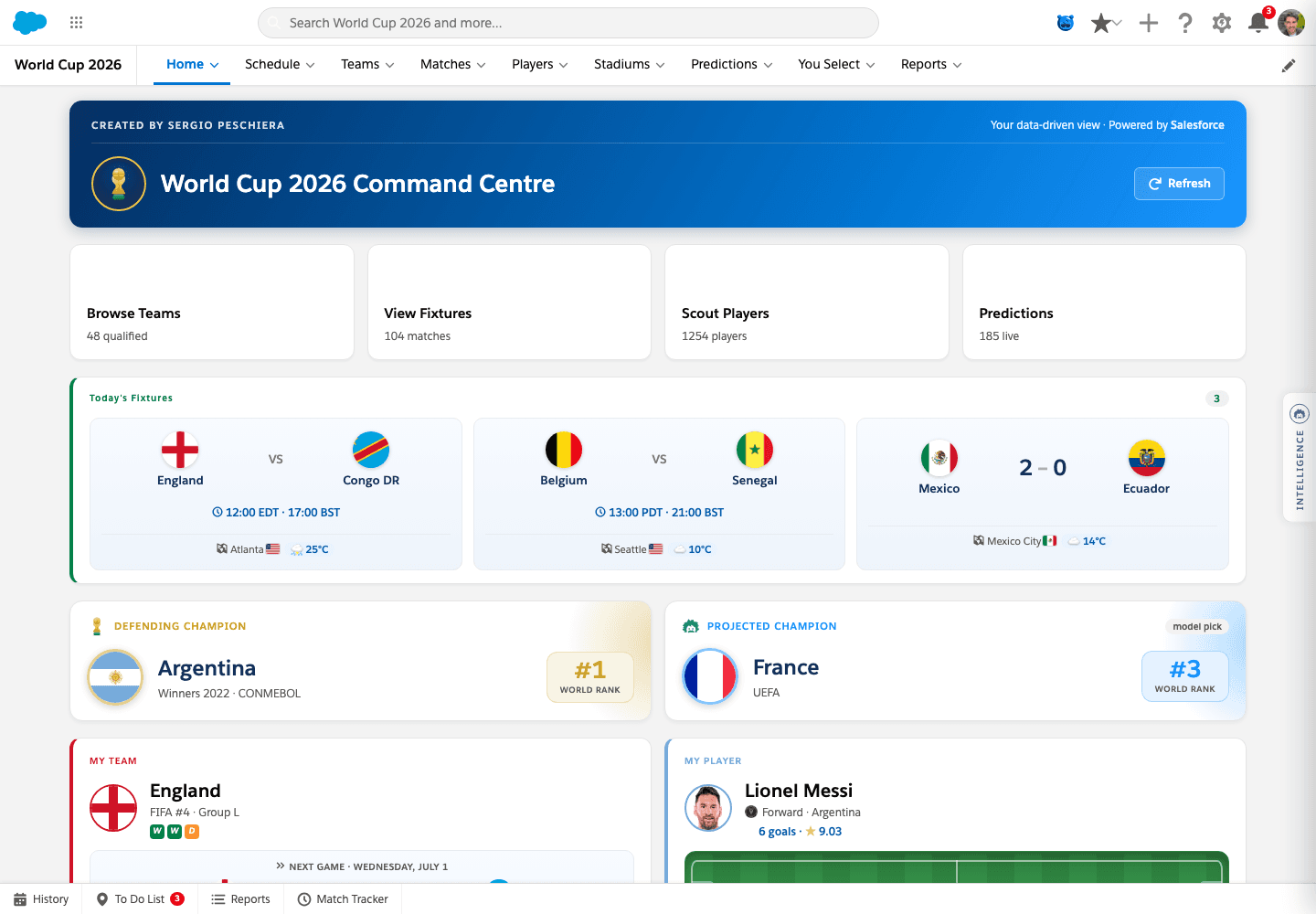 Football World Cup 2026 live site command centre